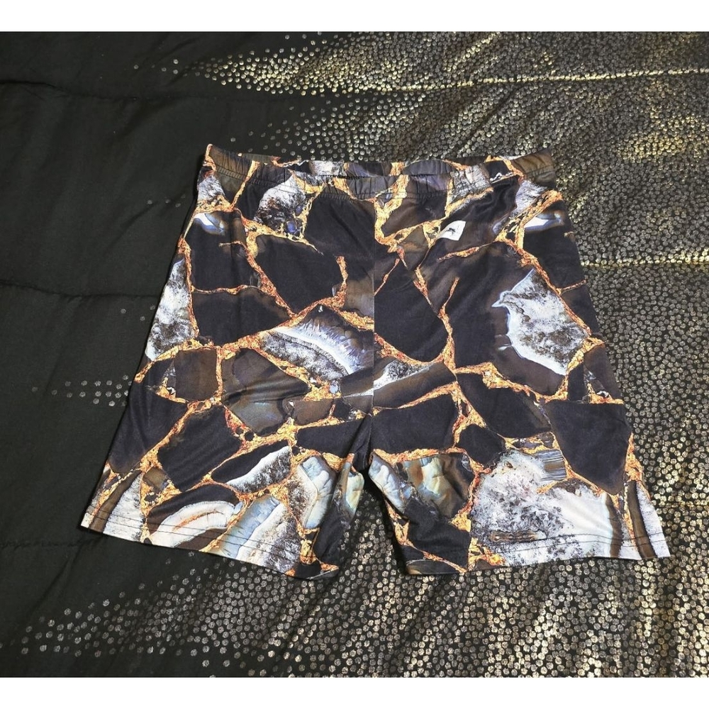 Shein Marble Biker Shorts | Size L